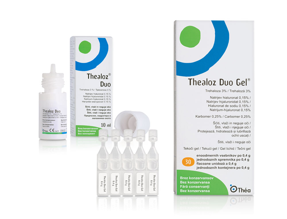 kapljice za oči Thealoz Duo in Thealoz Duo Gel